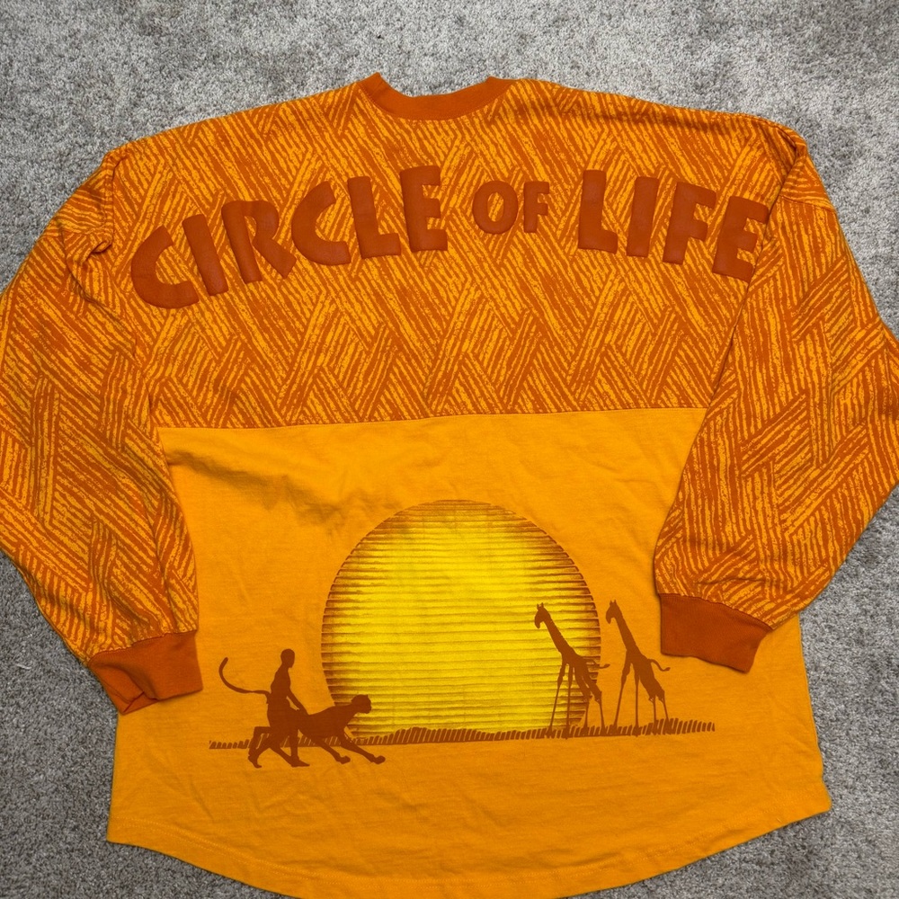 Disney The Lion King Spirit Jersey Orange Sun Africa US Size XL RARE - Picture 8 of 9